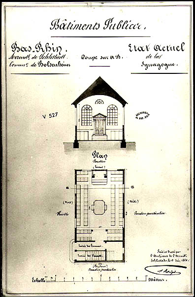 Plan de la synagogue de Bolsenheim